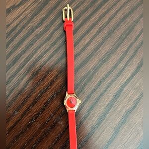 Marc Jacobs Red and Gold Women's Micro Mini Watch